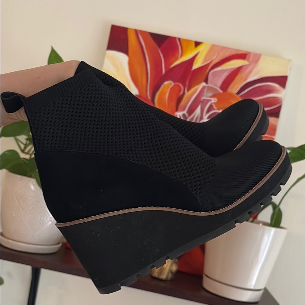 Eileen fisher Quill Platform Wedge Bootie